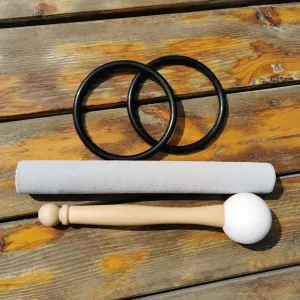 Accessory 1 Pc Suede Mallets or Rubber Mallet Stick for Frosted Quartz Crystal Singing Bowl