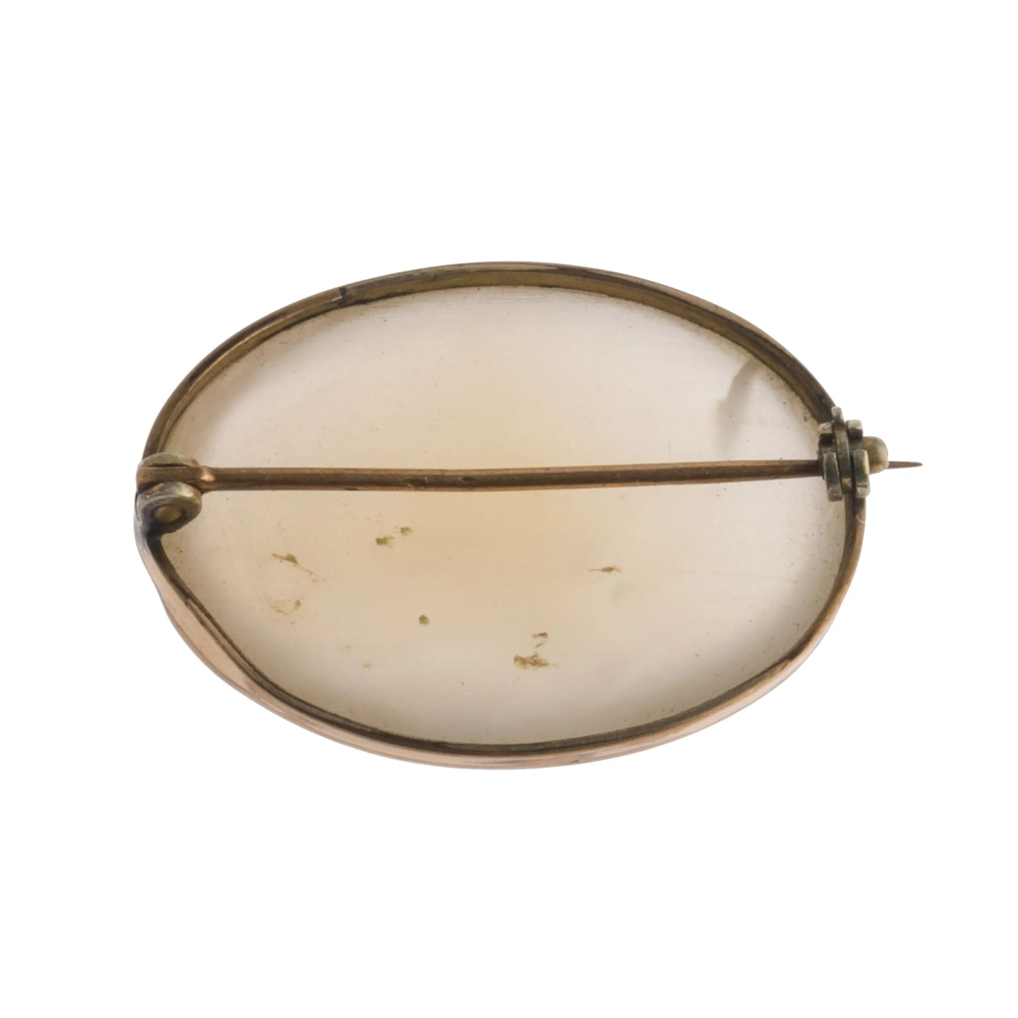 Antique Victorian agate and 12k gold oval brooch.  pnvc1082