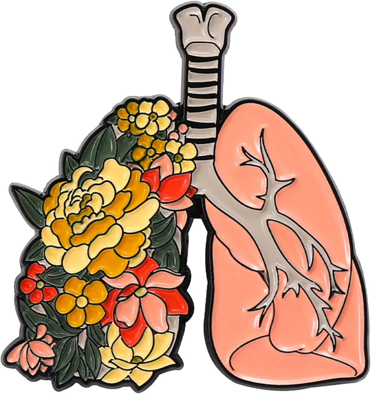 Brooches for Women,Floral Organ Enamel Pins Brain Lung Intestines Stomach Brooches Lapel Badges Cartoon Plant Jewelry Gift for Kids