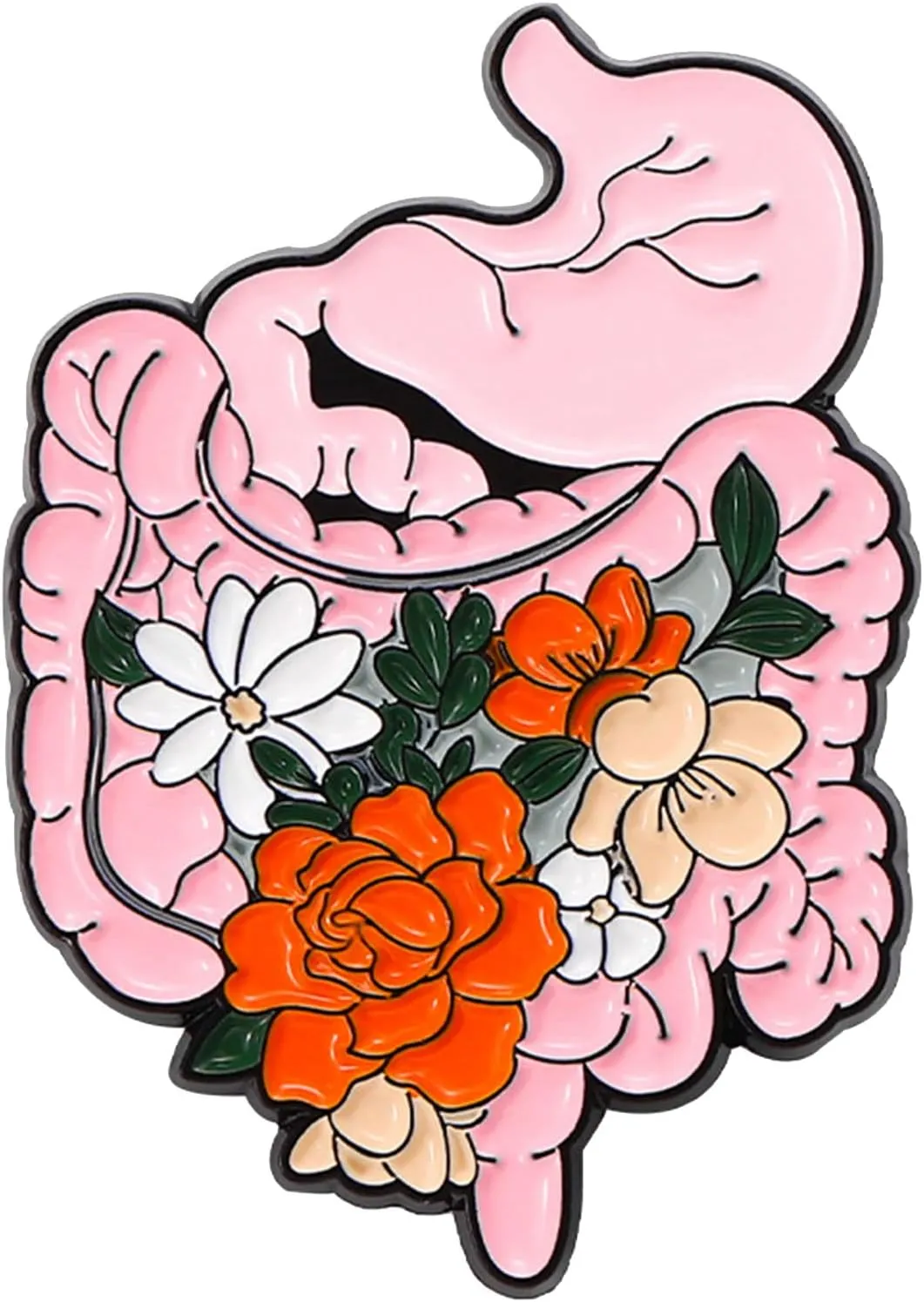 Brooches for Women,Floral Organ Enamel Pins Brain Lung Intestines Stomach Brooches Lapel Badges Cartoon Plant Jewelry Gift for Kids