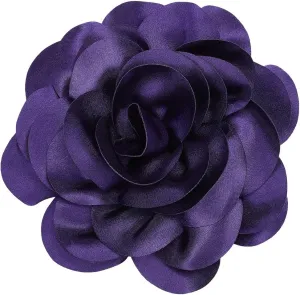 CREATCABIN 20cm Big Flower Brooch Purple Extra Large Camellia Brooch Pins for Clothes Removable Satin Fabric Lapel Pins Brooch for Women Dresses Wedding Party Banquet Suit Accessories Jewelry Gifts