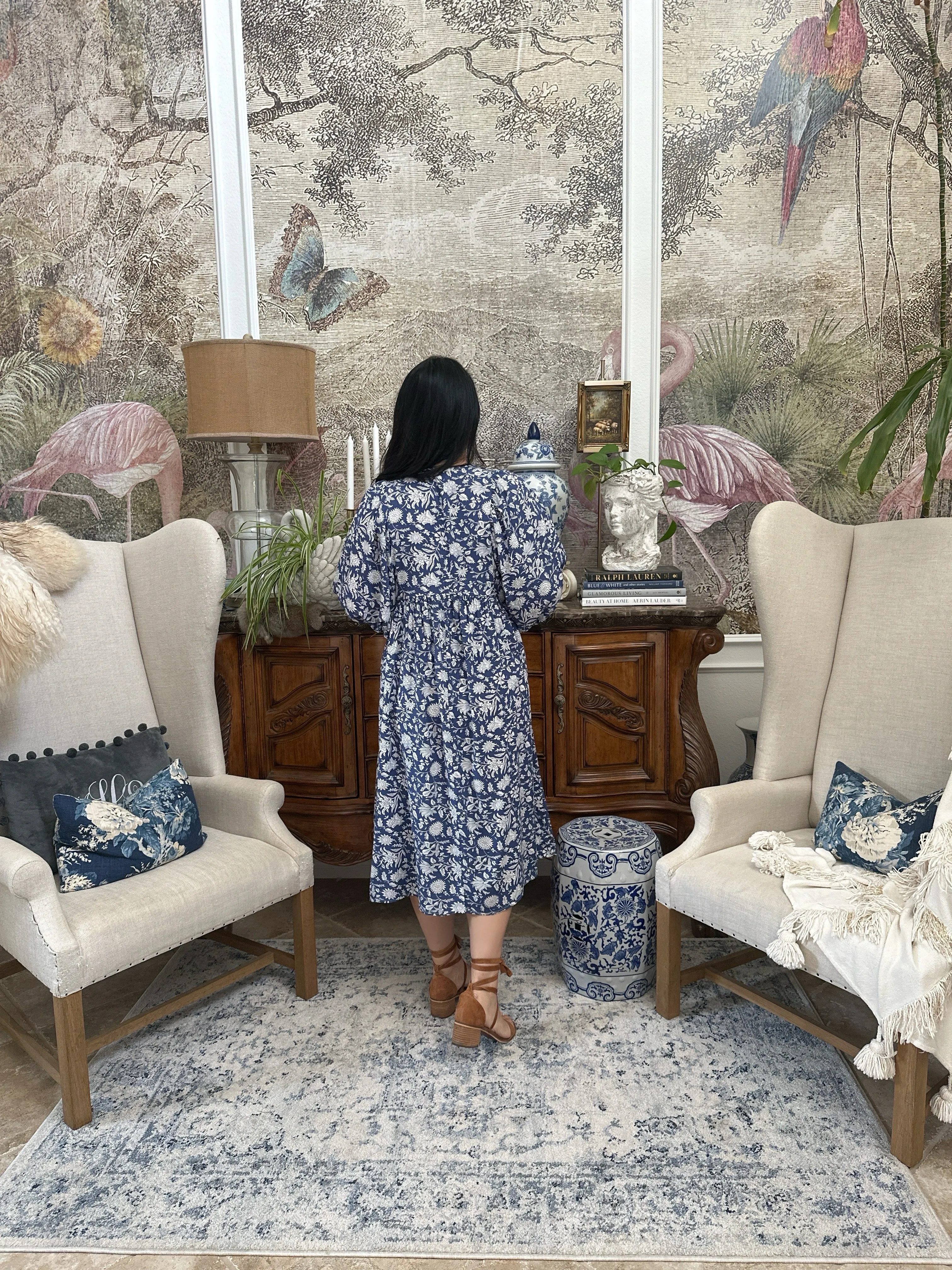 Harriet Blue Midi Dress
