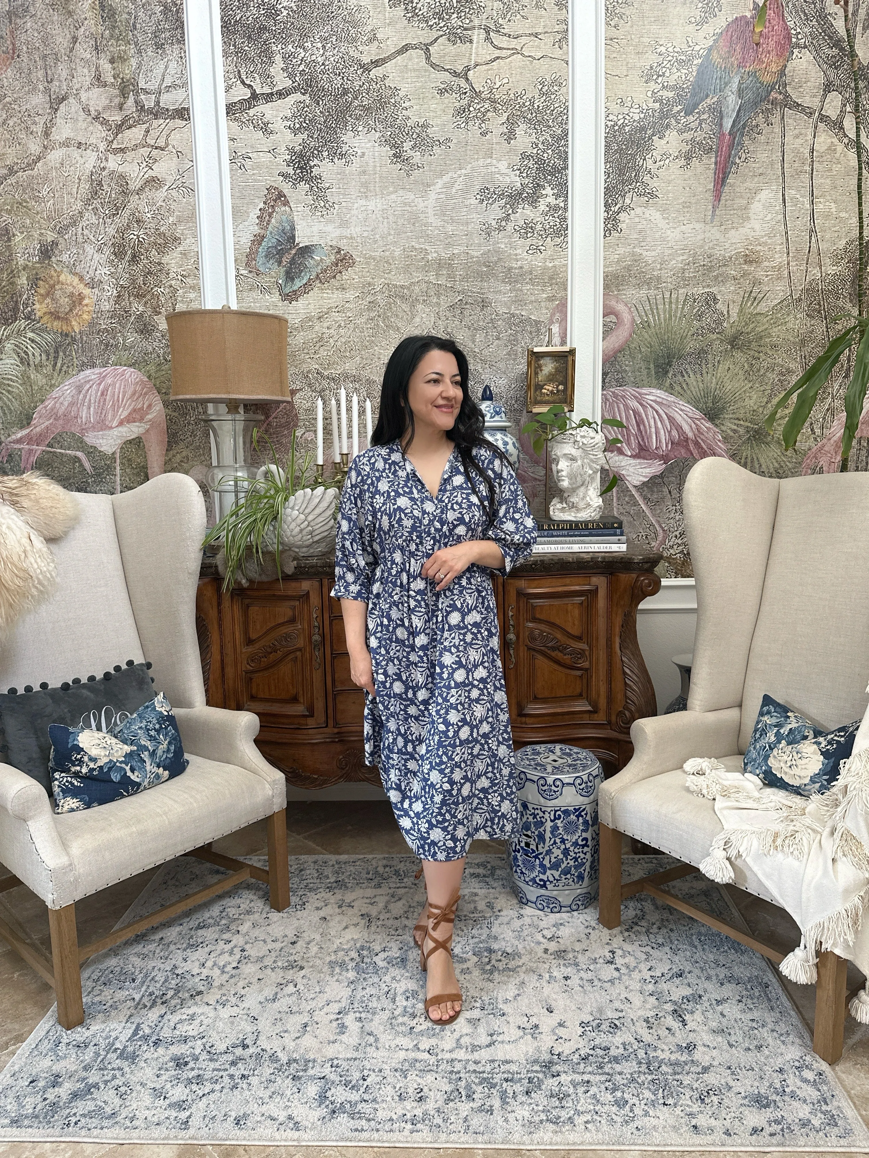 Harriet Blue Midi Dress