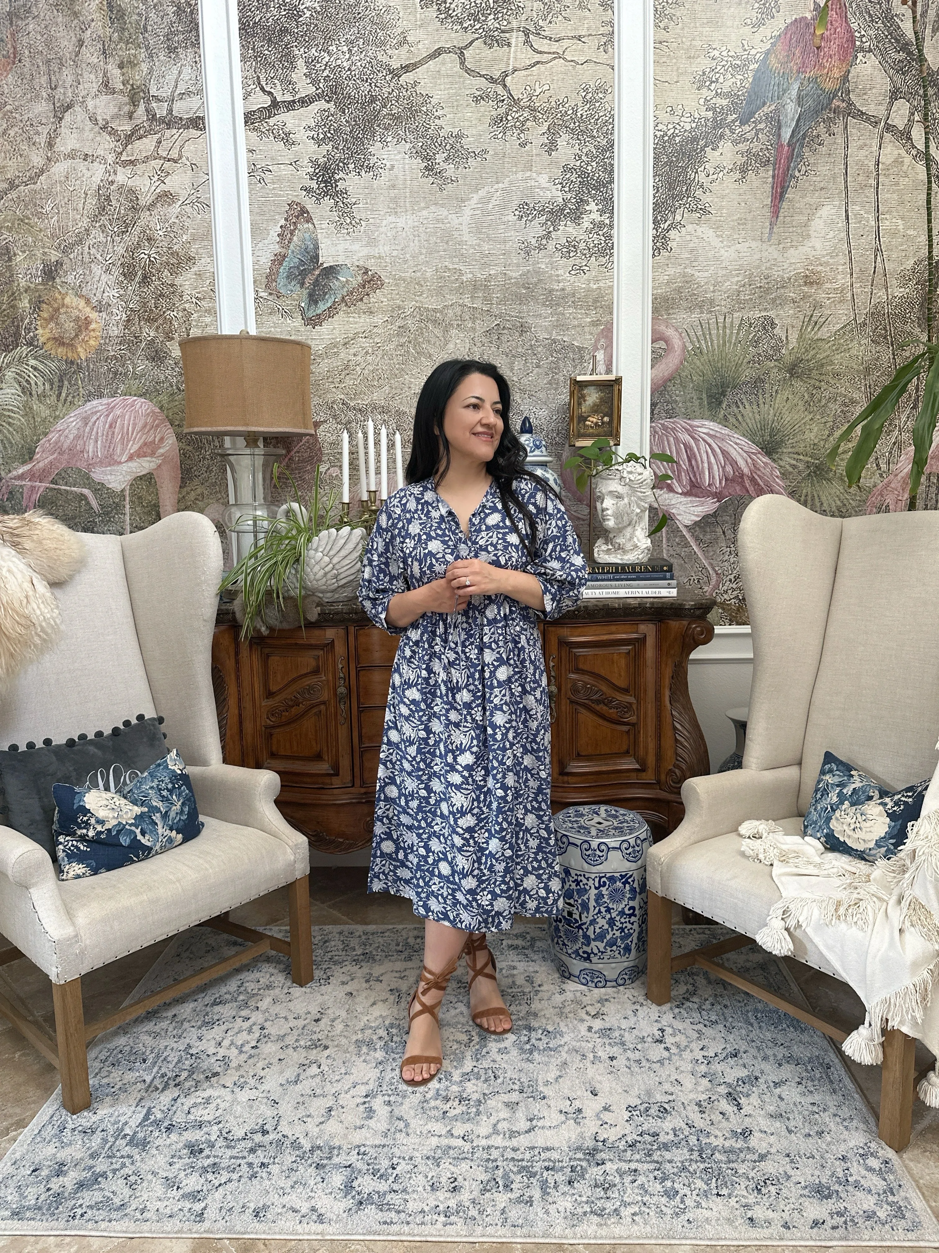Harriet Blue Midi Dress