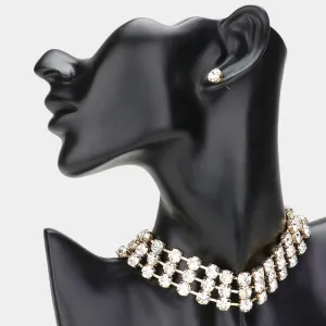 iLLASPARKZ Crystal Rhinestone Accented Choker Necklace