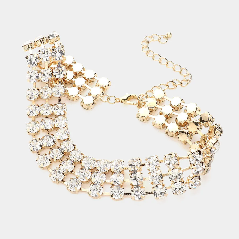 iLLASPARKZ Crystal Rhinestone Accented Choker Necklace