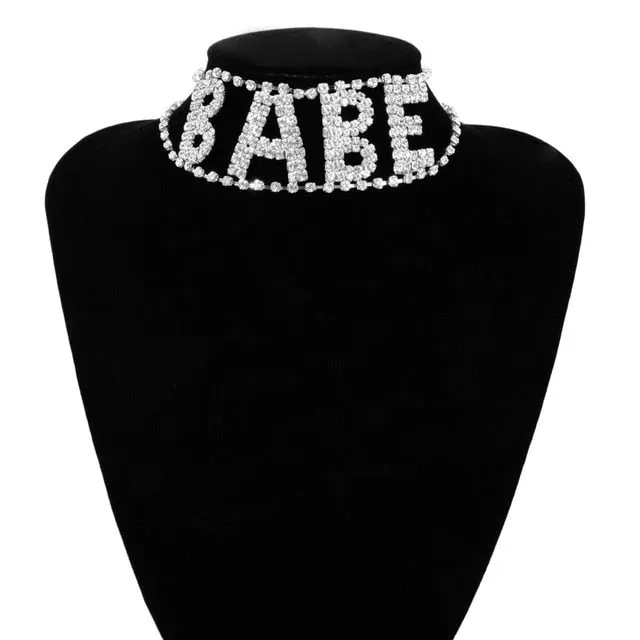 Liliana Fashion Rhinestone Choker Necklace