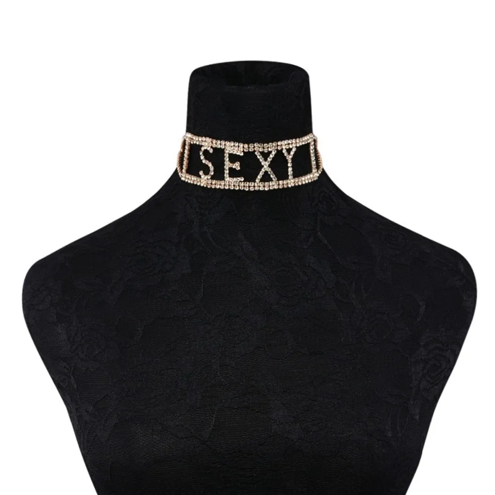 Liliana Fashion Rhinestone Choker Necklace