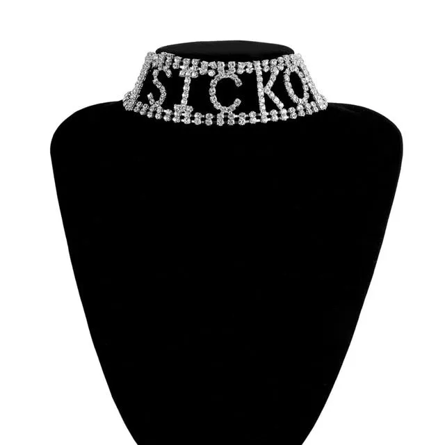 Liliana Fashion Rhinestone Choker Necklace