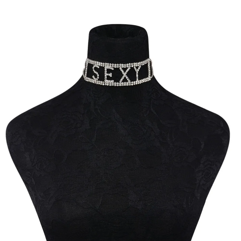 Liliana Fashion Rhinestone Choker Necklace