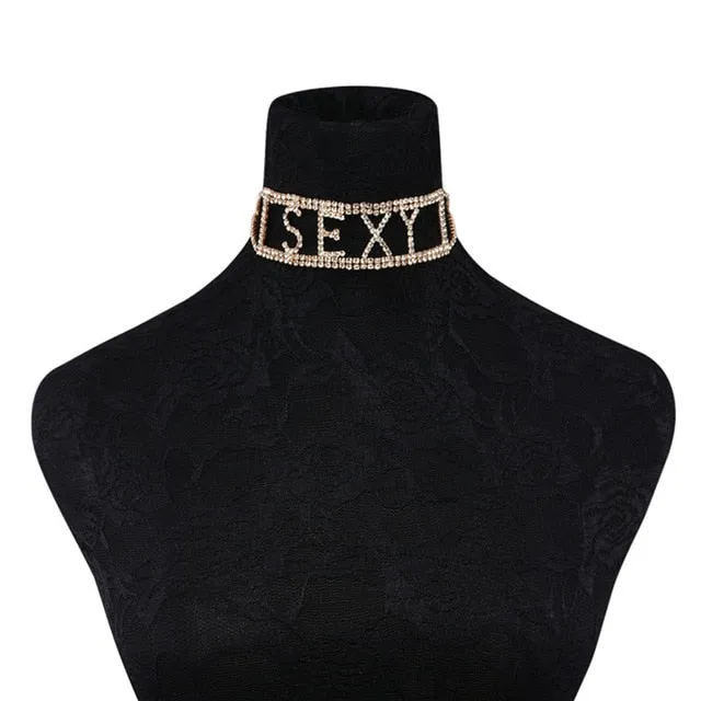 Liliana Fashion Rhinestone Choker Necklace