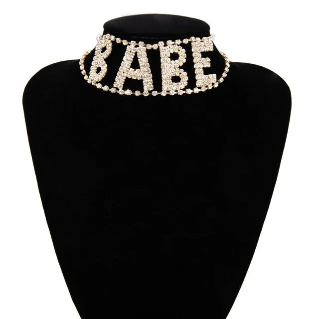 Liliana Fashion Rhinestone Choker Necklace
