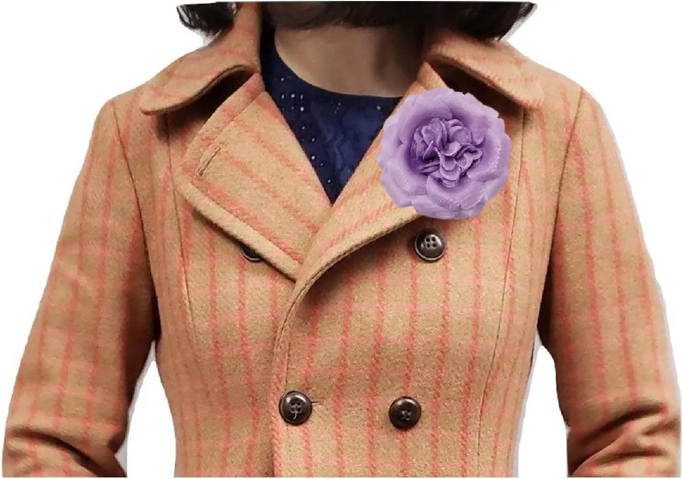 M&S Schmalberg Blooming Rose Fabric Flower Clip/Brooch - Handcrafted American Made 4-inch Rose Floral Accessory Decoration for Weddings, Events, Everyday  For Dress, Blouse, Lapel, Costumes and Dress Up