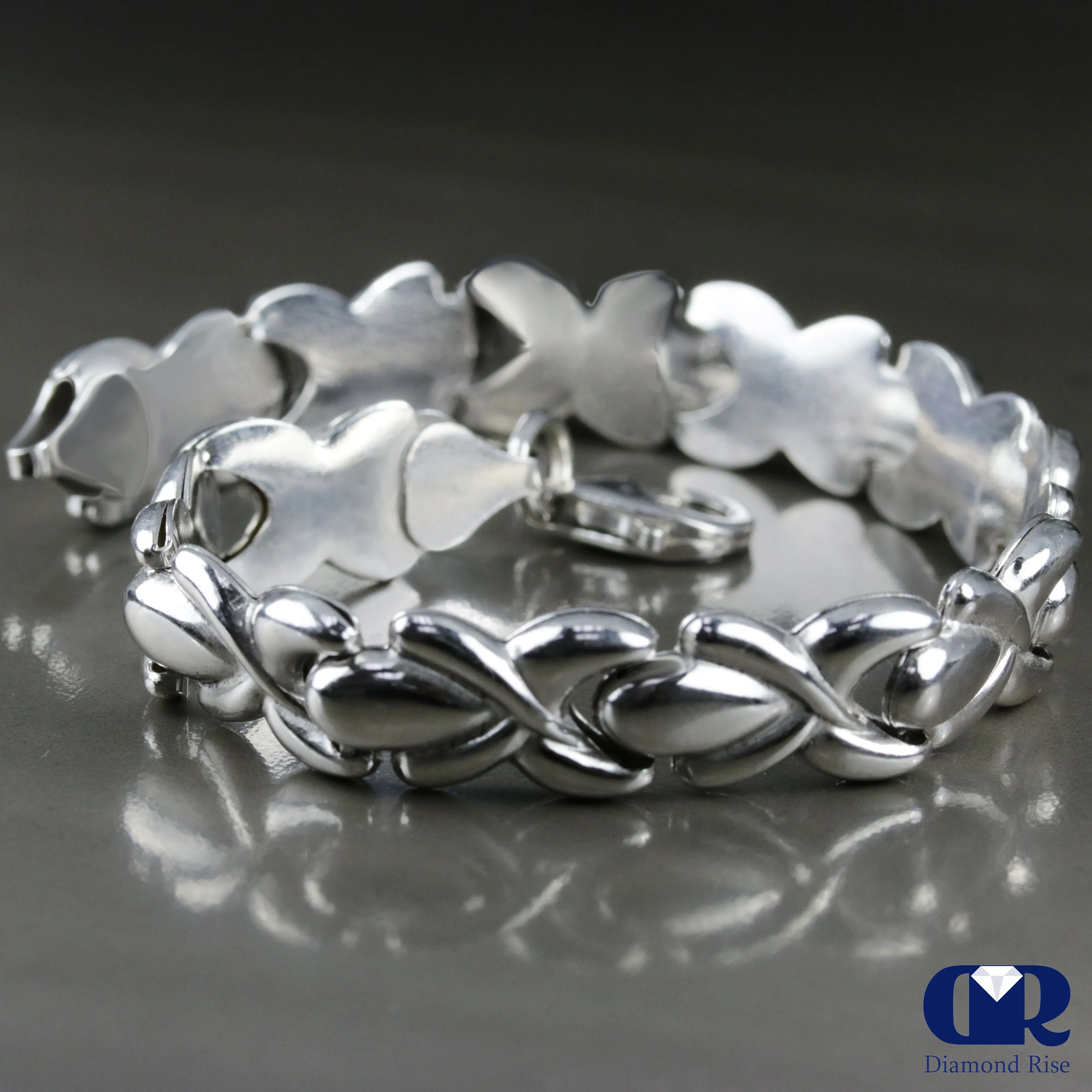 Men's 10.15 mm Pure Sterling Silver Twisted Style Chain Link Bracelet