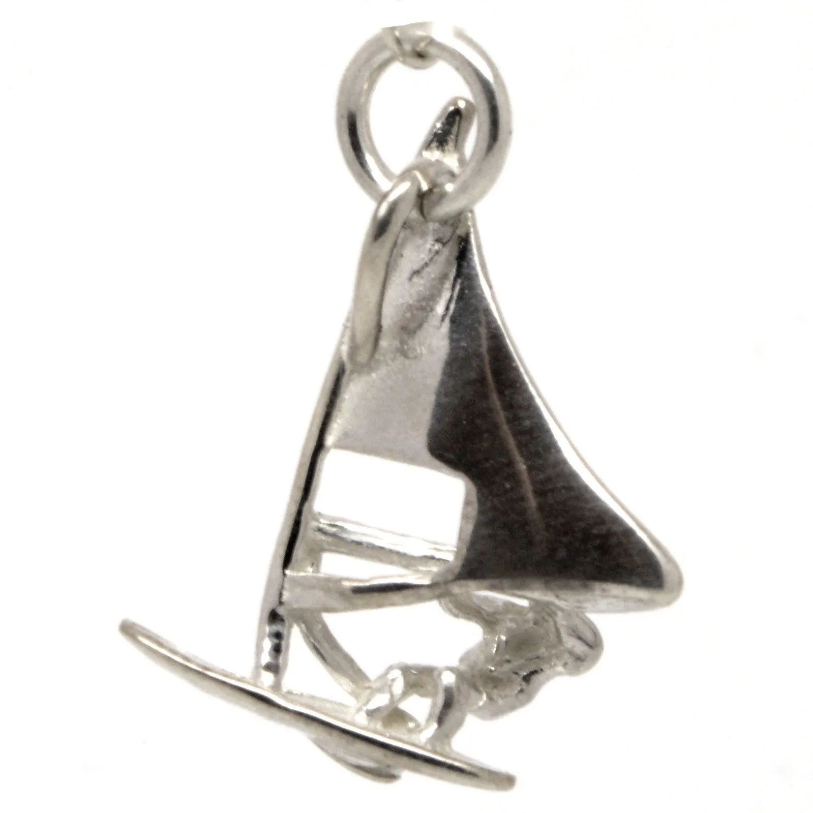 Silver Windsurfer Charm