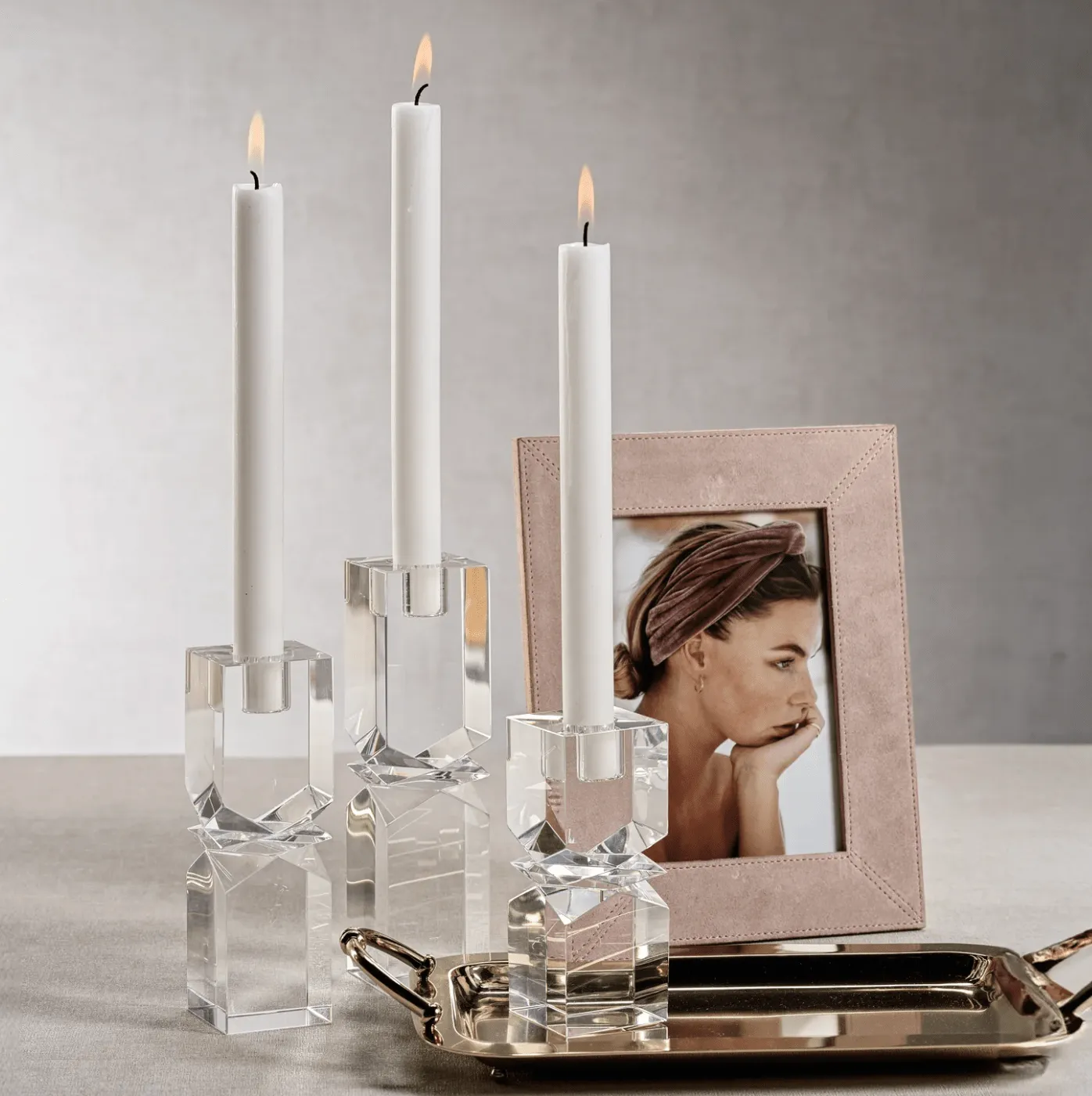 Vienna Artistry Crystal Candle Holder - Short