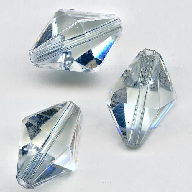 Vintage Swarovski® crystal diamond bicone art 5121. 15x12mm. Pkg of 1. b11-cr-0500(e)